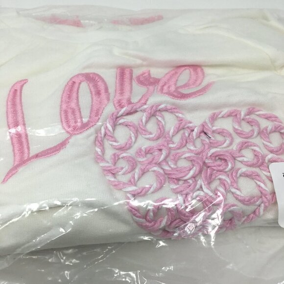 NWT KENSIE Infant Baby Girls 12M French Terry Dress Pink White - Picture 3 of 4